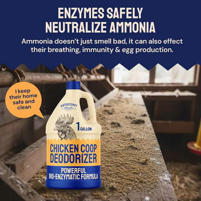 Hatortempt Chicken Coop Deodorizer & Cleaner Spray - 32 fl oz, Unscented - Ammonia Control Odor Eliminator & Coop Refresher for Chickens