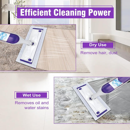 24 Pack Power Mop Refills Pads for Swiffer PowerMop，Swifter Wet Pads Refill for Swiffer,Unscented&Thickened Mopping Pads Replacement Pads for Multi-Surface &Wood Floor Cleaning