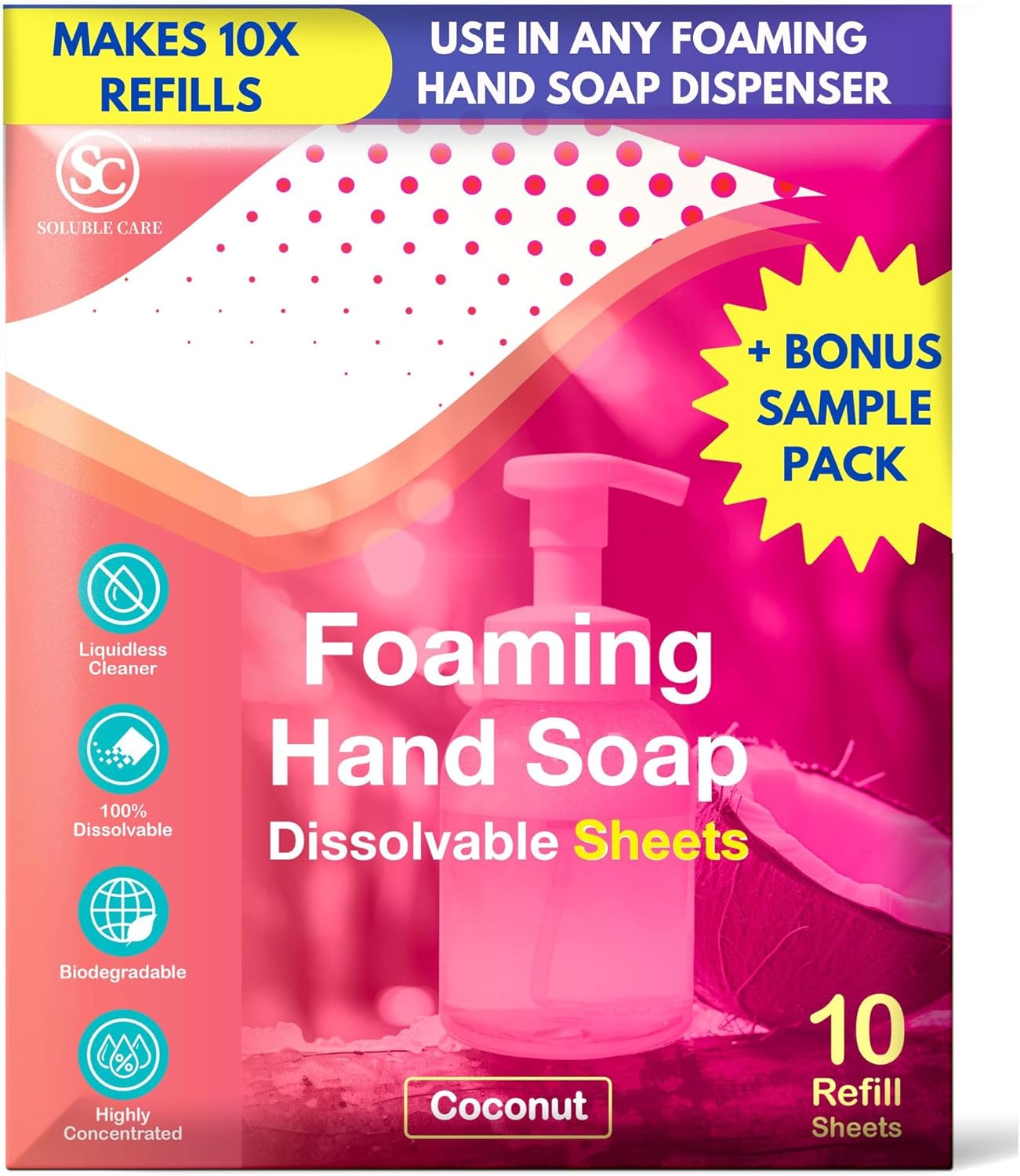 Dissolvable Toilet Bowl Cleaner Sheets (No Bottles, Easy Clean, Quick-Dissolving, Mess-Free, Septic-Safe Cleaning for Home & Office) - 40 Sheets, Pine Scent