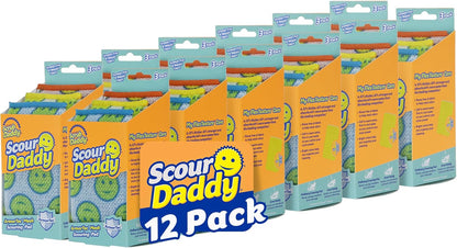 Scrub Daddy Large Steel Scouring Pads - Scour Daddy Steel XL Stainless Steel Dish Scrubber Sponge - Durable, Shred-Resistant Scour Pads - Bulk Kitchen Sponges & Commercial Cleaning Supplies (18 Count)