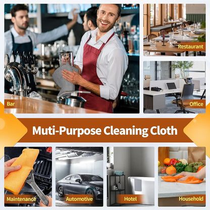 FIXSMITH Microfiber Cleaning Cloth - Pack of 8, Size: 12 x 16 in, Multi-Functional Cleaning Towels, Highly Absorbent Cleaning Rags, Lint-Free, Streak-Free Cleaning Cloths for Car Kitchen Home
