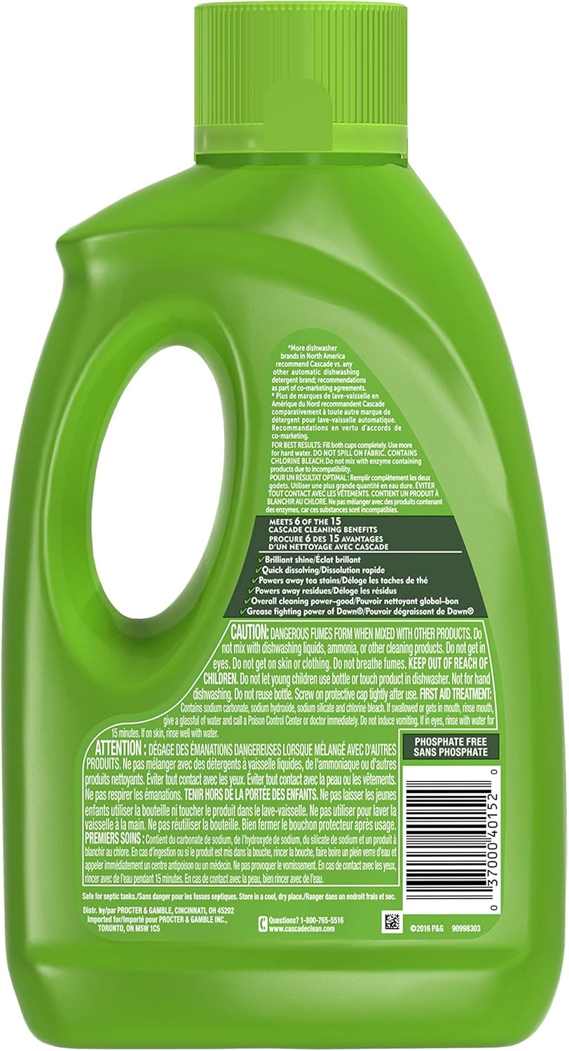Cascade Dishwasher Detergent Gel, Fresh Scent, 75 oz