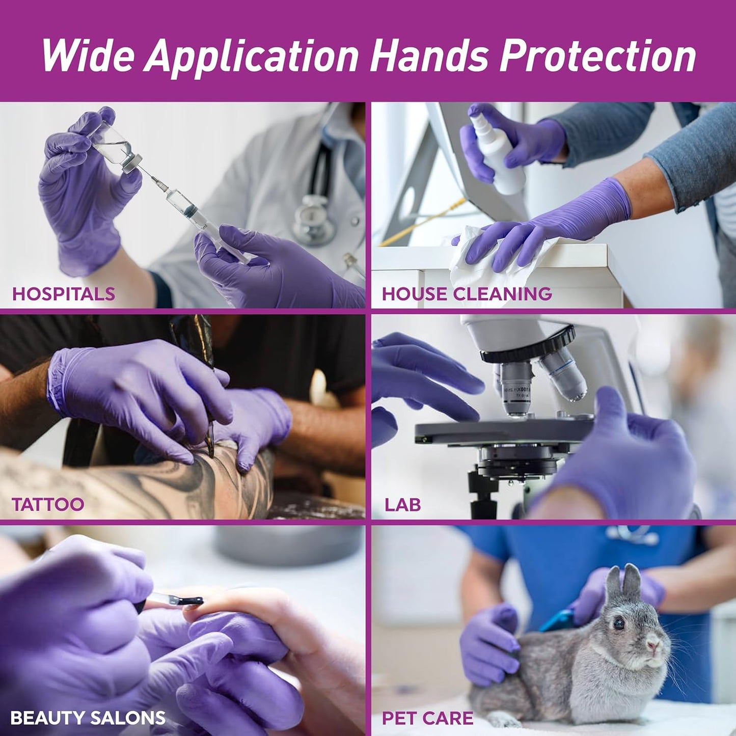 MedPride Powder-Free Nitrile Exam Gloves, Large, Large (Pack of 100)