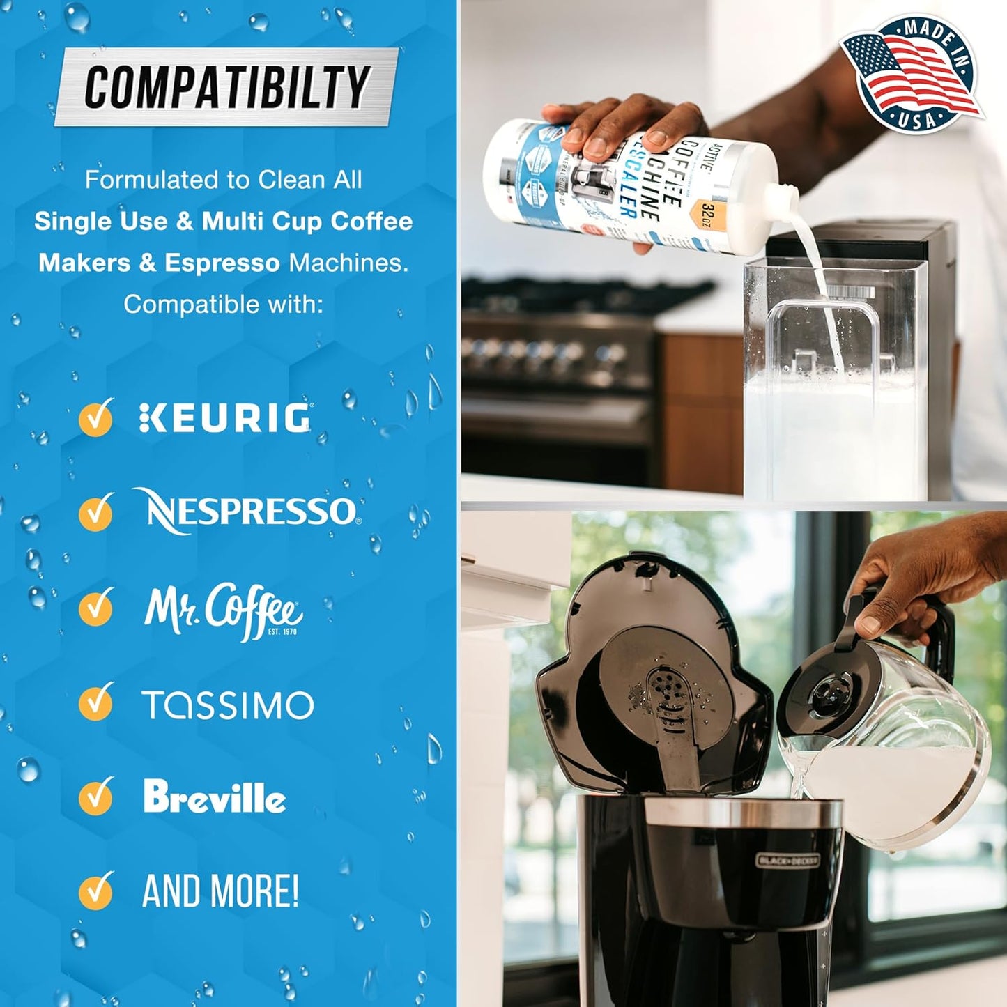 Coffee Machine Cleaner Descaler Tablets - 24 Count, Compatible With Nespresso, Keurig, Ninja, Delonghi, Miele, Coffee Maker Pot Descaling & Cleaning Tabs, Descale Drip Coffe And Espresso Machines