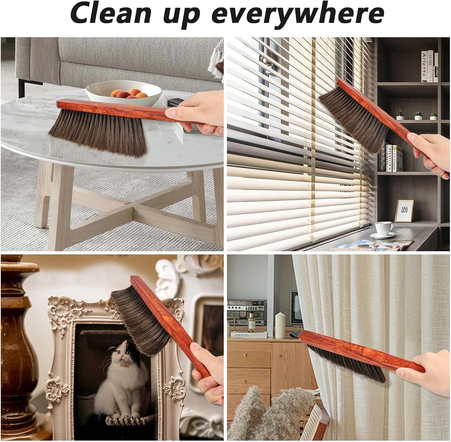Hand Broom Brush Dust Cleaning: Hand Brush, Dusting Brush, Couch Brush, Soft Brush Cleaning, Dust Broom, Handheld Broom, Bed Brush, Hand Brush for Cleaning The Bed, Sofa, Fireplace, car, etc.