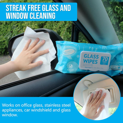 Air Jungles 3in1 Leather Cleaner Wipes 70 Count (Pack of 3), Extra Large 8" x 10" Size, Clean Condition Protect Wipes for Vinyl and Leather Apparel Furniture Auto Car Interior Shoes Boots Bags