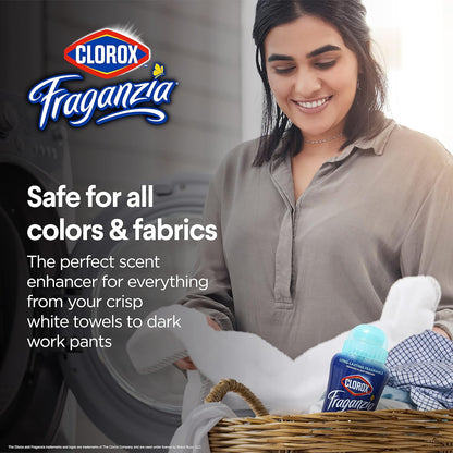 Clorox Fraganzia Laundry Scent Booster Crystals, In-Wash Fragrance Beads for Fresh-Smelling Clothes & Linens, Safe for All Fabrics & Colors, Easy-Pour Bottle, Vanilla Scent, 18 Oz, 2 Pack