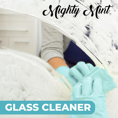 Mighty Mint Glass Cleaner, Ammonia-Free, Streak-Free Spray for Windows, Screens, Stovetop, Bathroom, Natural Peppermint Scent, 16oz