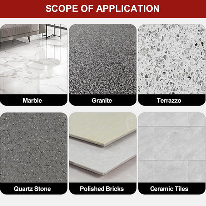 Marble Polishing Powder, Professional Touch-Up Etch Remover, Restore Shine Remove Water Stains Scratches Rings Etches for Marble Stone Granite Quartz Tile Floor Countertop Surfaces Polishing Care