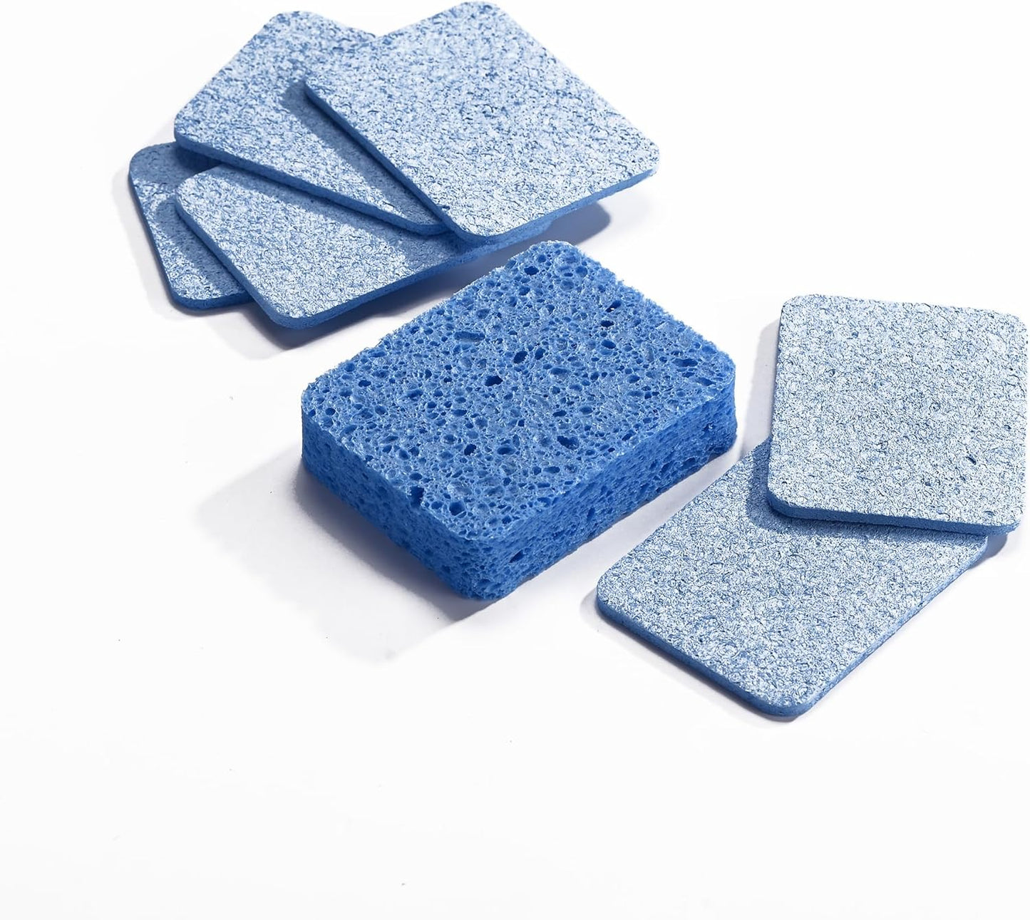 Fox Run Silicone Dish Scrubbers, Set of 6 Multi-Purpose Reusable Cleaning Brushes, Safe for Non-Stick, Blue, Cyan, and Light Purple