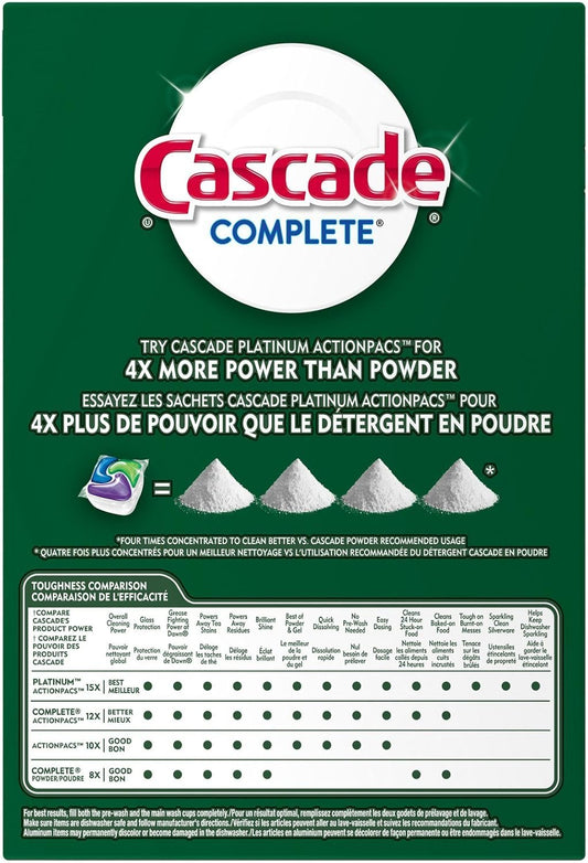 Cascade Complete Powder Dishwasher Detergent, Fresh Scent, 75 oz, White