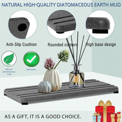 3PCS Water Absorbing Stone Tray, Fast Drying Stone Sink Tray, Stones Soap Trays, Water Absorbent Diatomite Trays, Diatomite Coasters for Kitchen Sink Bathroom Counter, Hand Soap Dish & Holders
