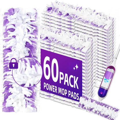 60PCS Disposable Mopping Pads Refills for Swiffer PowerMop,Replacement with Swiffer Power Mop Refills for Swiffer Power Mop Pads Multi-Surface for Floor Cleaning