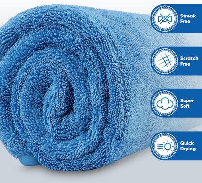 HOMEXCEL Microfiber Cleaning Cloth 12 Pack, 12.5 x 12.5 inch Microfiber Towels for Cars, Ultra Absorbent Washing Cloth, Lint Free Streak Free Cleaning Rags for Car, Kitchen, and Window (Grey)