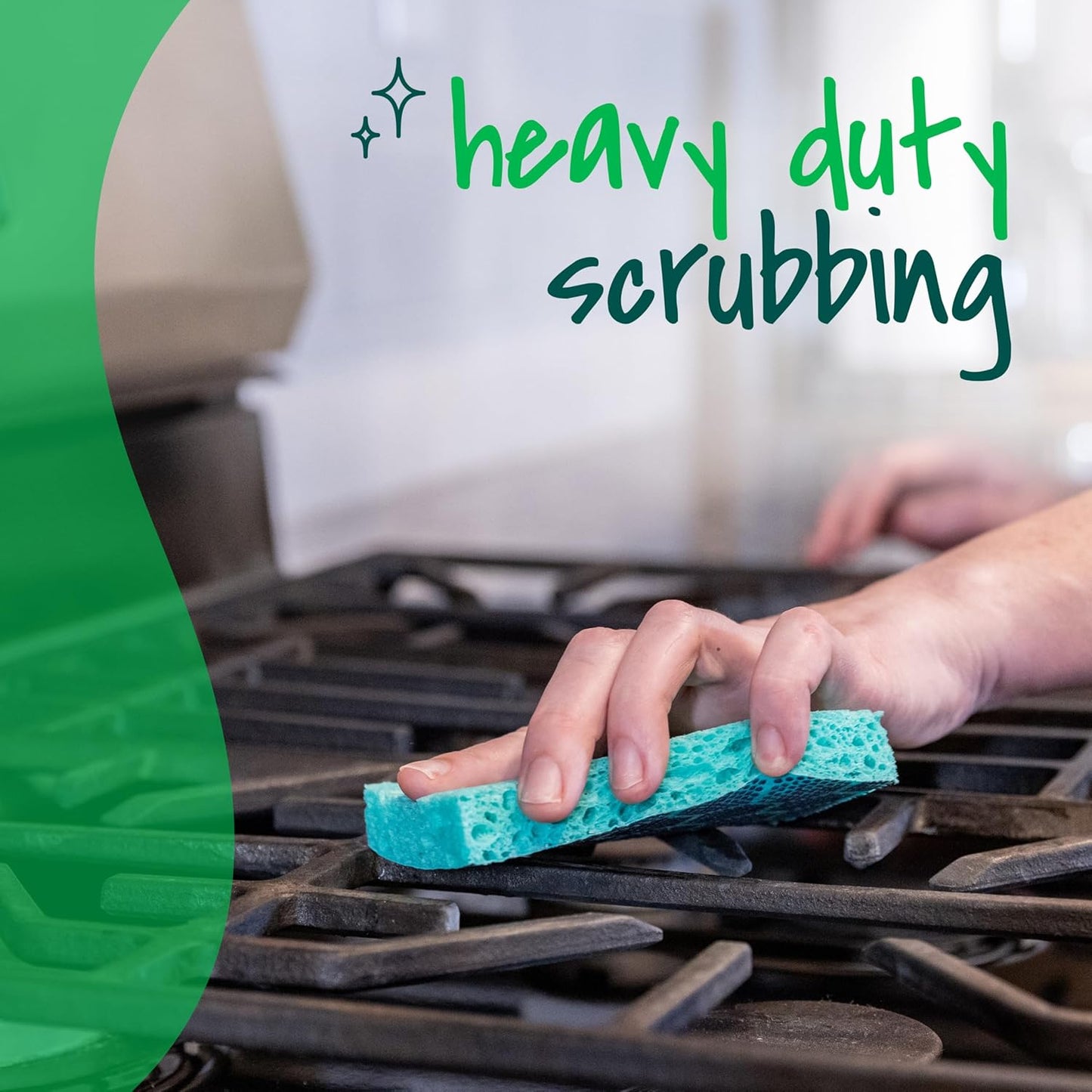 Scotch-Brite Odor Resist Heavy Duty Scrub Sponge, Dishwasher-Safe Kitchen sponges for Serious Scrubbing, Multipurpose Dish Sponge for Stuck-On Messes, 3 Scrubbing Sponges