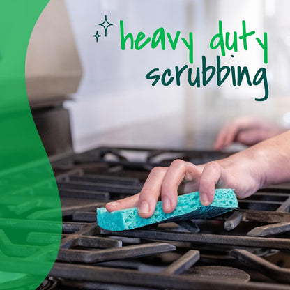 Scotch-Brite Odor Resist Heavy Duty Scrub Sponge, Dishwasher-Safe Kitchen sponges for Serious Scrubbing, Multipurpose Dish Sponge for Stuck-On Messes, 3 Scrubbing Sponges