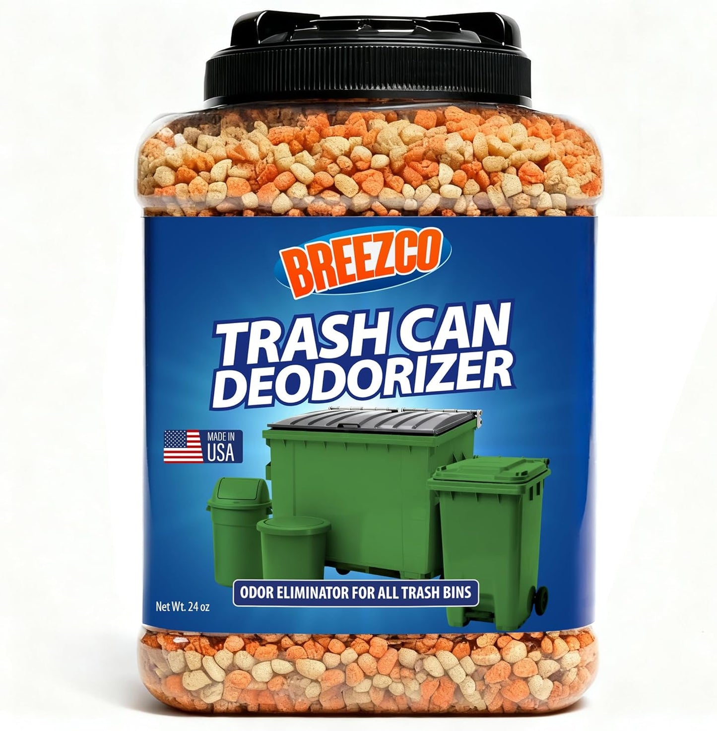 Trash Can Deodorizer 1.5lbs - Outdoor Trash Can Deodorizer & Liquid Waste Absorber, (Made in USA) Biodegradable Trash Can Odor Eliminator, Neutralizes Garbage Smells & Absorbs Liquids - 7 Cups
