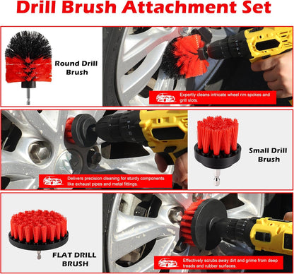 10Pcs Interior Detailing Brush Set, Car Vent & Dashboard Cleaner Kit with Microfiber Towel, Storage Bag (10PCS)