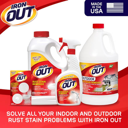 Iron OUT Automatic Toilet Bowl Cleaner Tablets, Helps Remove and Prevent Rust Stains with Every Flush, Lasts up to 45 Days, Made in the USA, 6 Tablets