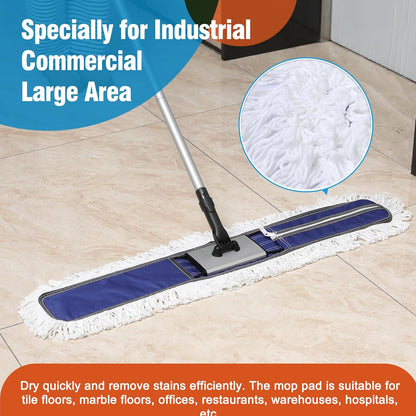 36" Microfiber Mop Pads 2 Pieces Just Fit CLEANHOME Industrial Dust Mop: B08R3F1ZZM,Green