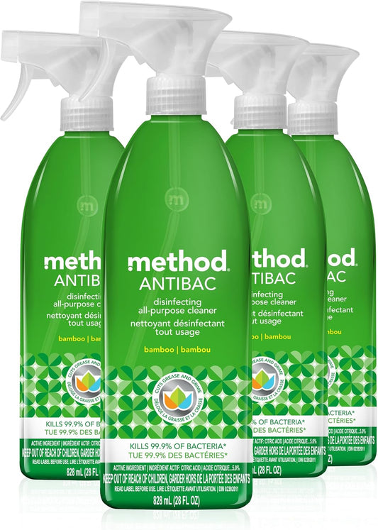 Method Antibacterial All-Purpose Cleaner Spray, Citron, Kills 99.9% of Household Germs, 28 Fl Oz
