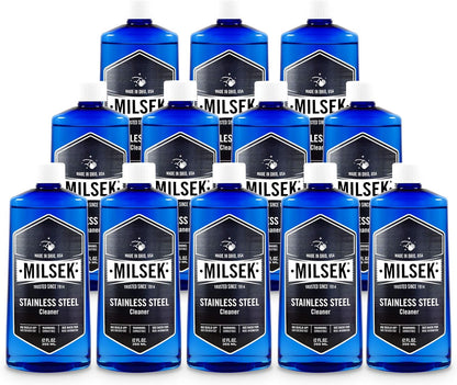 Milsek Stainless Steel Cleaner - Multipurpose Cleaning Supplies for Home and Kitchen Appliances, Sink, Stovetop, Dishwasher, Microwaves and Refrigerators - 12 Fl Oz (Pack of 1)
