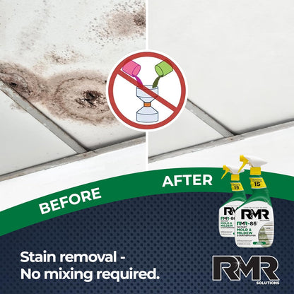 RMR-86 Instant Mold and Mildew Stain Remover Spray - Scrub Free Formula, 32 Fl Oz