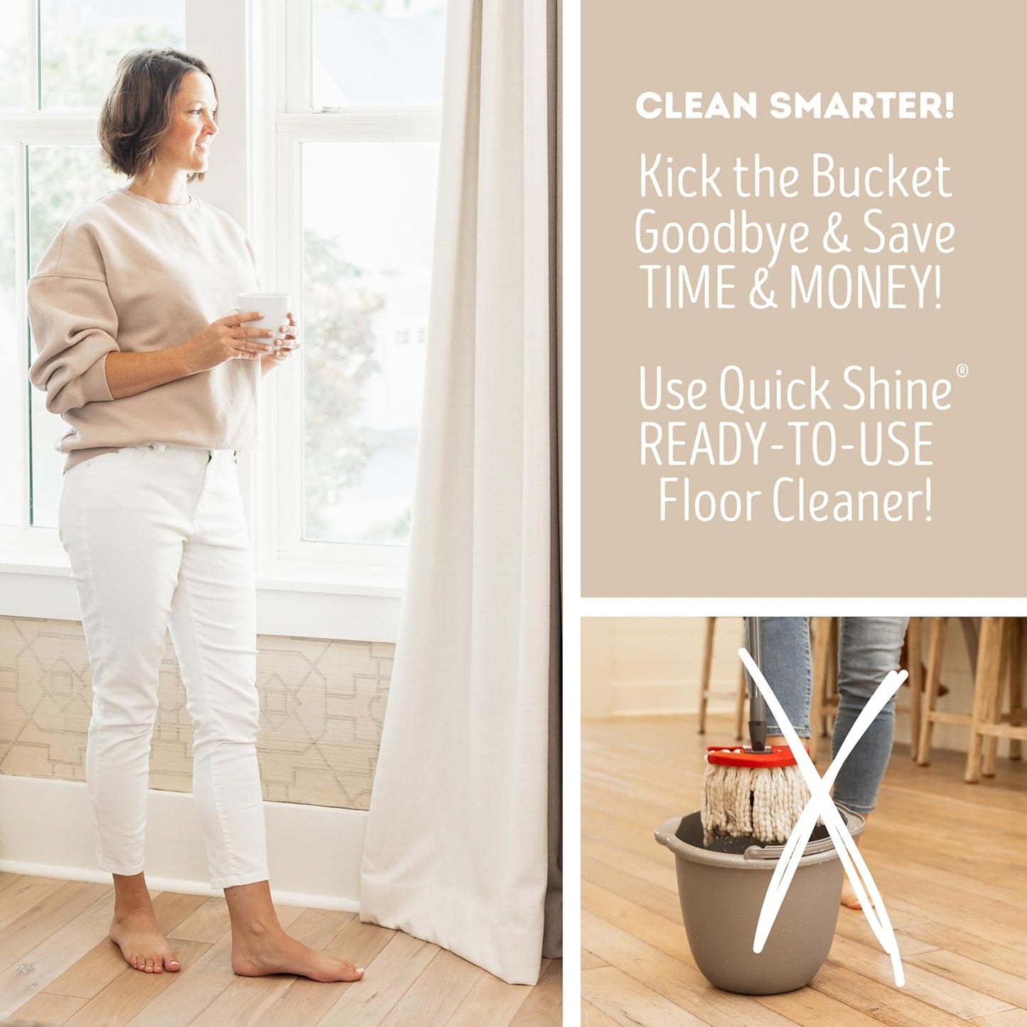 Quick Shine Hard Surface Pet Floor Cleaner 27 oz, 2Pk | Ready to Use, Removes Dirt, Streak Free, No Rinse | Hardwood, Laminate, Luxury Vinyl Plank LVT, & Tile | Safer for Kids, Pets & Our Environment