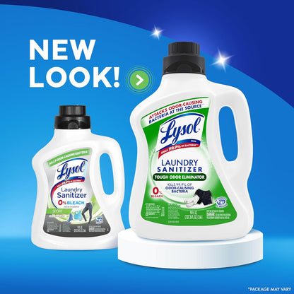 Lysol Disinfectant Laundry Sanitizer & Scent Booster, Laundry Detergent Additive, Color Safe Bleach Alternative, Laundry Odor Eliminator, Kills Bacteria & Viruses, Lavender Scent, 90 Fl Oz