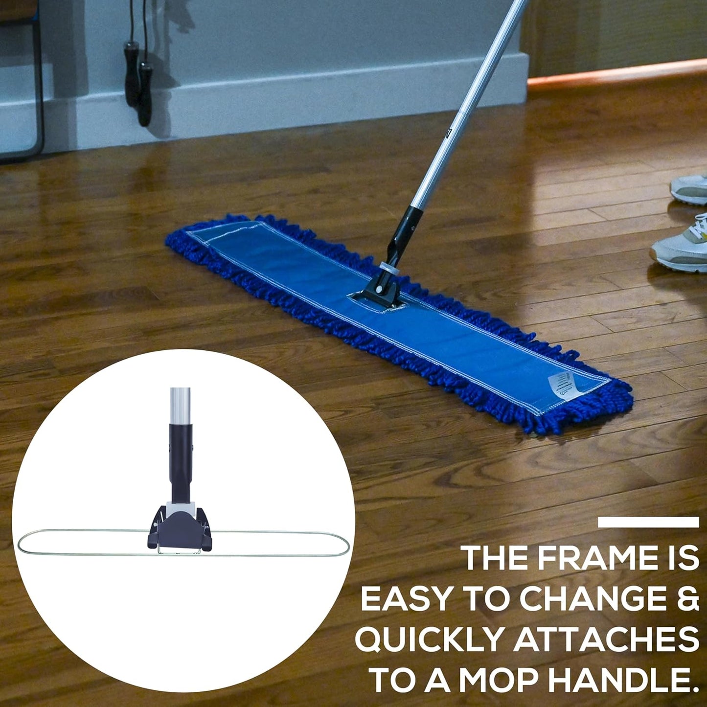 Kleen Handler 24 inch Microfiber Dust Mop | Medium Washable Commercial Mop Head Replacement, Pack of 3