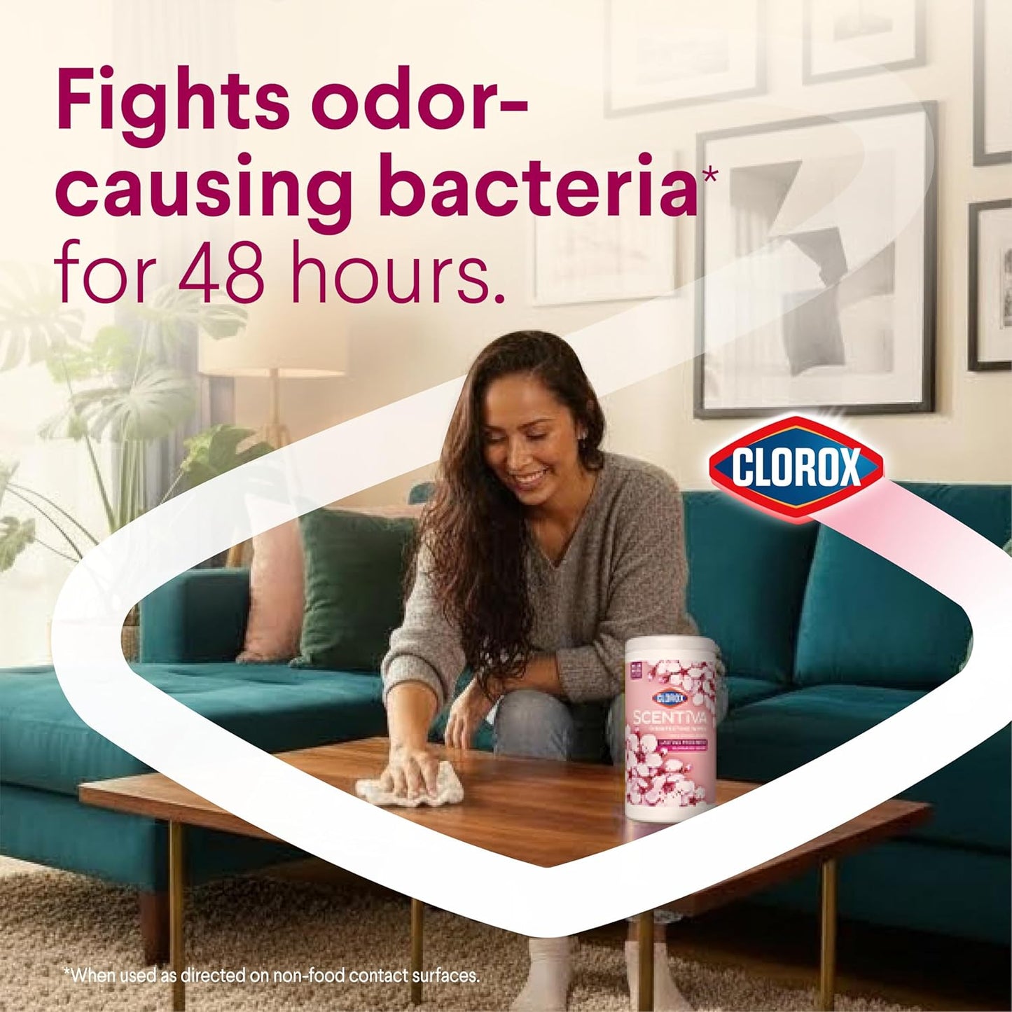 Clorox Scentiva Disinfecting Wipes, Coconut and Waterlily, Antibacterial, 75 Count