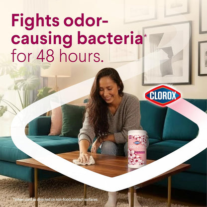 Clorox Scentiva Disinfecting Wipes, Coconut and Waterlily, Antibacterial, 75 Count