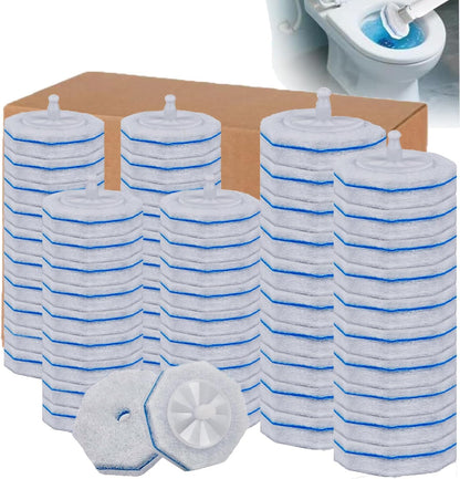 60pcs Count Toilet Bowl Wand Refills,Toilet brush,Disposable Toilet Cleaner Refills,Thickened Cleaning Layer,Won't Fall Apart,for Ceramics and Bathroom Cleaning (Blue)