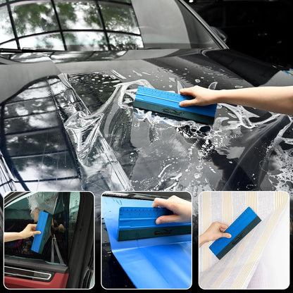 NEWISHTOOL Vinyl Wrap Squeegee for Vinyl, Big Size Wallpaper Smoothing Squeegee, 3 Pack 25CM Decals Squeegee with Ruler & Micro Suede Felt Edge for Sign Making Graphic Window Tint Film Application