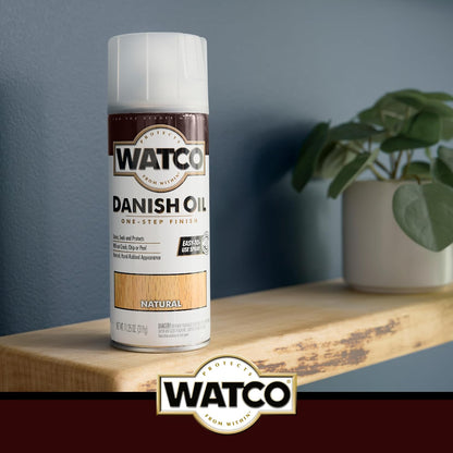 Watco Danish Oil Wood Finish Spray, 11.25 oz, Dark Walnut