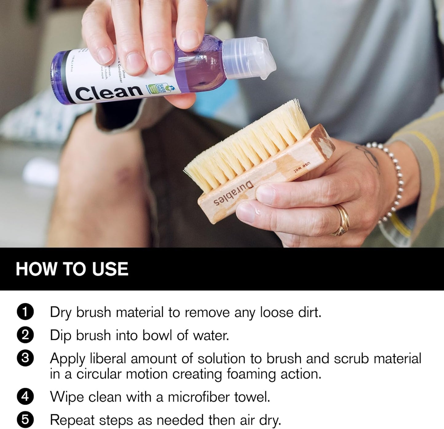 Jason Markk Deep Cleaning Solution, Shoe Cleaner, Cleans & Conditions, Sneaker Care, Ideal for Footwear, Safe for Leather, Suede, Nubuck, Cotton, Knits, 8oz