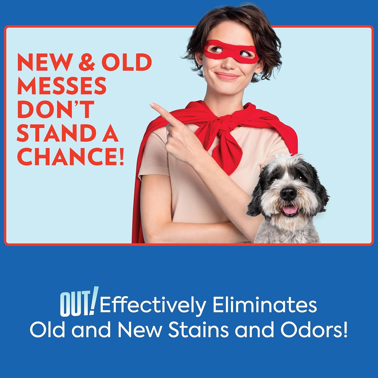 OUT! PetCare Pet Odor & Stain Remover Spray, Carpet & Floor Cleaner, Deodorizer for Dogs & Cats, Made in USA, 32 fl oz (2 Pack)