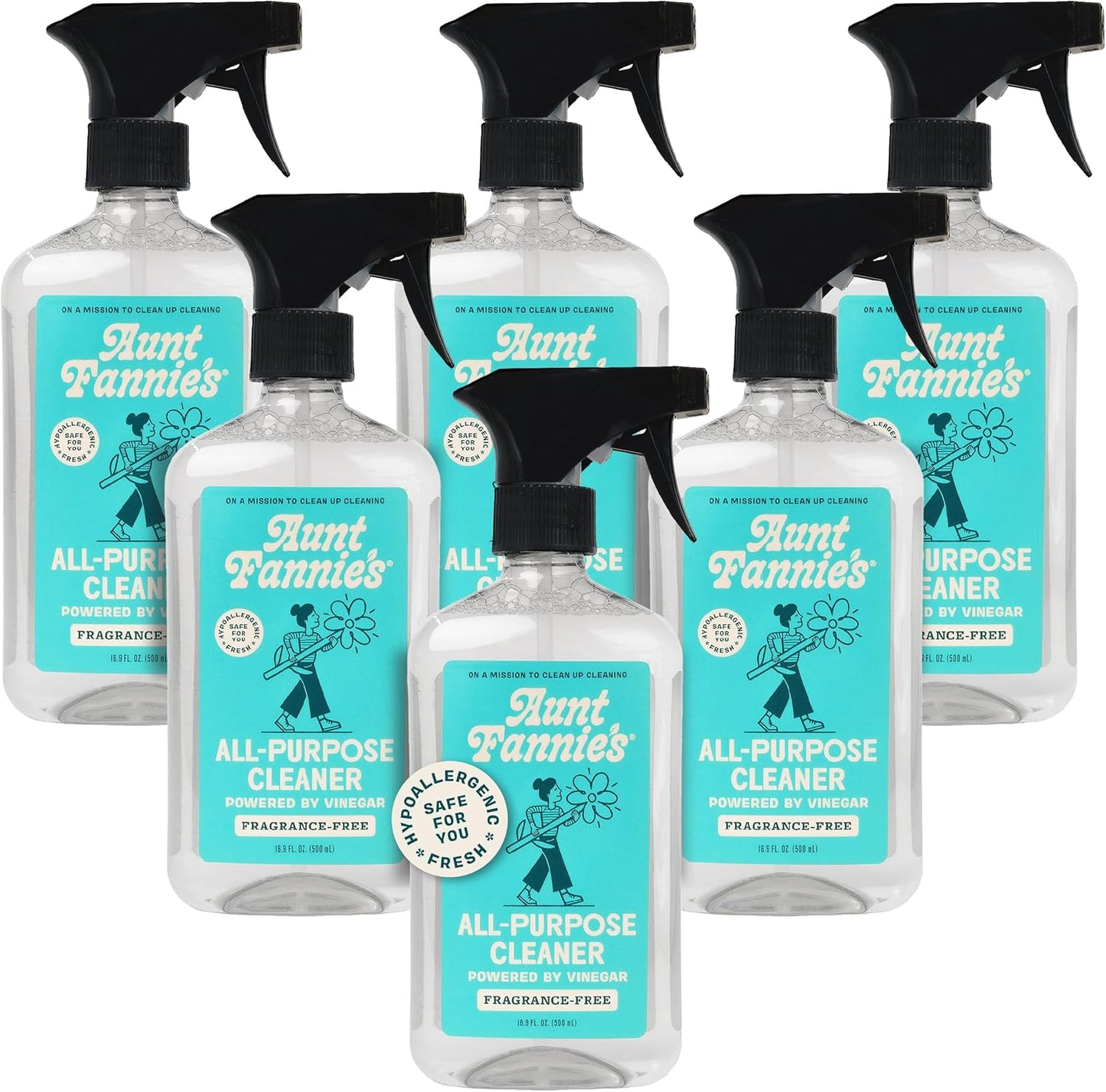 Aunt Fannie's All Purpose Household Cleaner, Multi-surface Spray, Powered by Vinegar for Kitchen, Bath, Windows and Countertops, Eucalyptus Scent (Pack of 1)