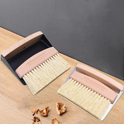 Beechwood Hand Broom And Dustpan For Easy Surfaces And Floor Maintenance Comfortable Grip Brush Beechwood Texture