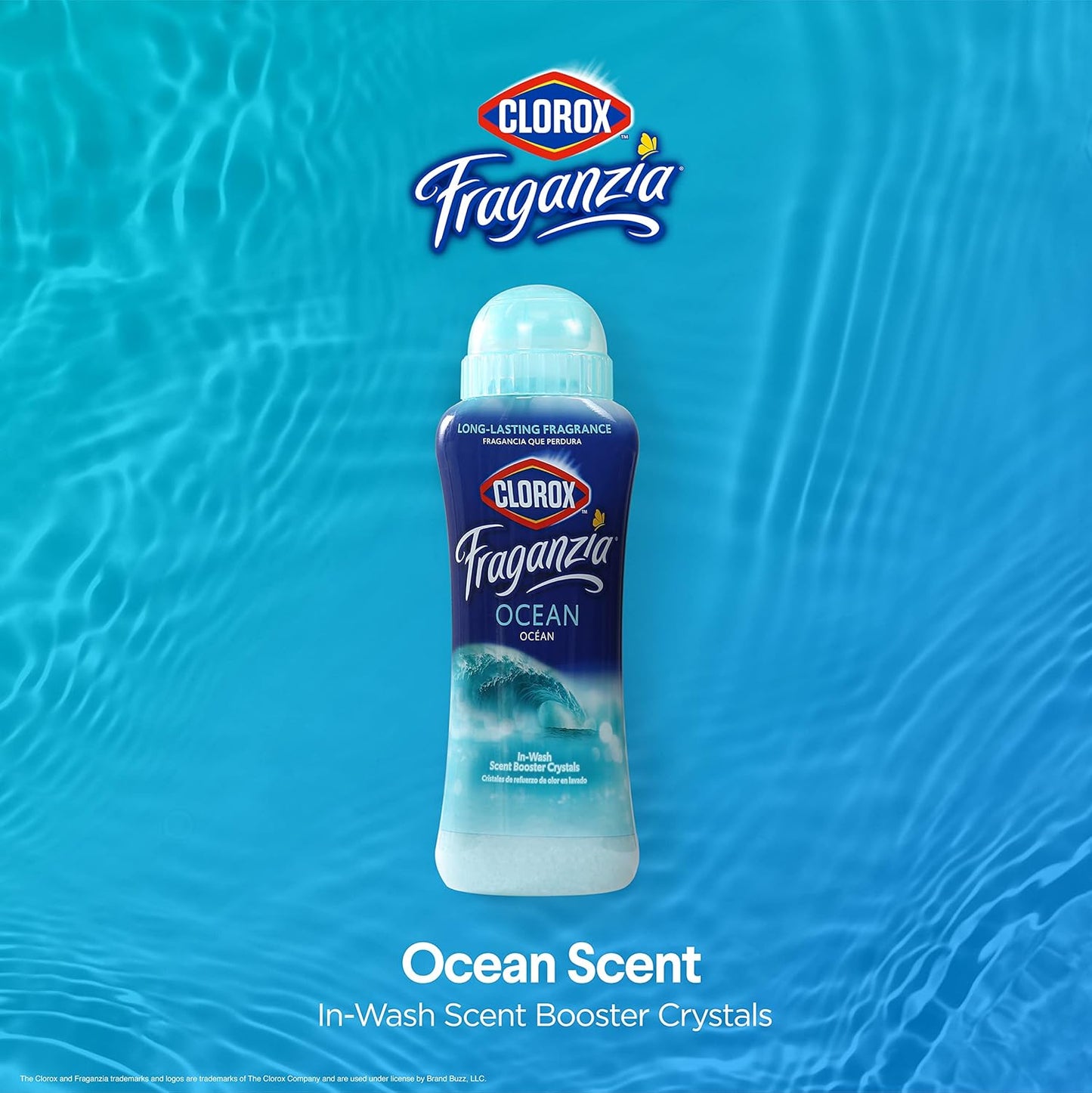 Clorox Fraganzia Laundry Scent Booster Crystals, In-Wash Fragrance Beads for Fresh-Smelling Clothes & Linens, Safe for All Fabrics & Colors, Easy-Pour Bottle, Vanilla Scent, 18 Oz, 2 Pack