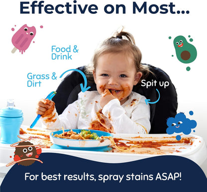 Miss Mouth's Messy Eater Stain Treater Spray - 4oz 2 Pack Stain Remover - Newborn & Baby Essentials - No Dry Cleaning Food, Grease, Coffee Off Laundry, Underwear, Fabric