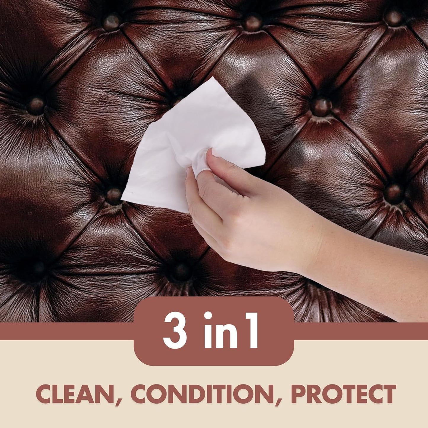 Swanky Leather Wipes - Leather Cleaner and Conditioner for Purses, Shoes, Furniture Polish & Car Seats, Prevents Fading & Cracking, Restores Softness & Shine - Soft Wipes, 30 Count