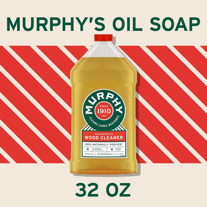 Murphy Oil Soap Concentrated Formula, Wood Cleaner, No-Rinse Floor Cleaner, Citronella Oil Scent, 32 fl oz Bottle (3 Pack)