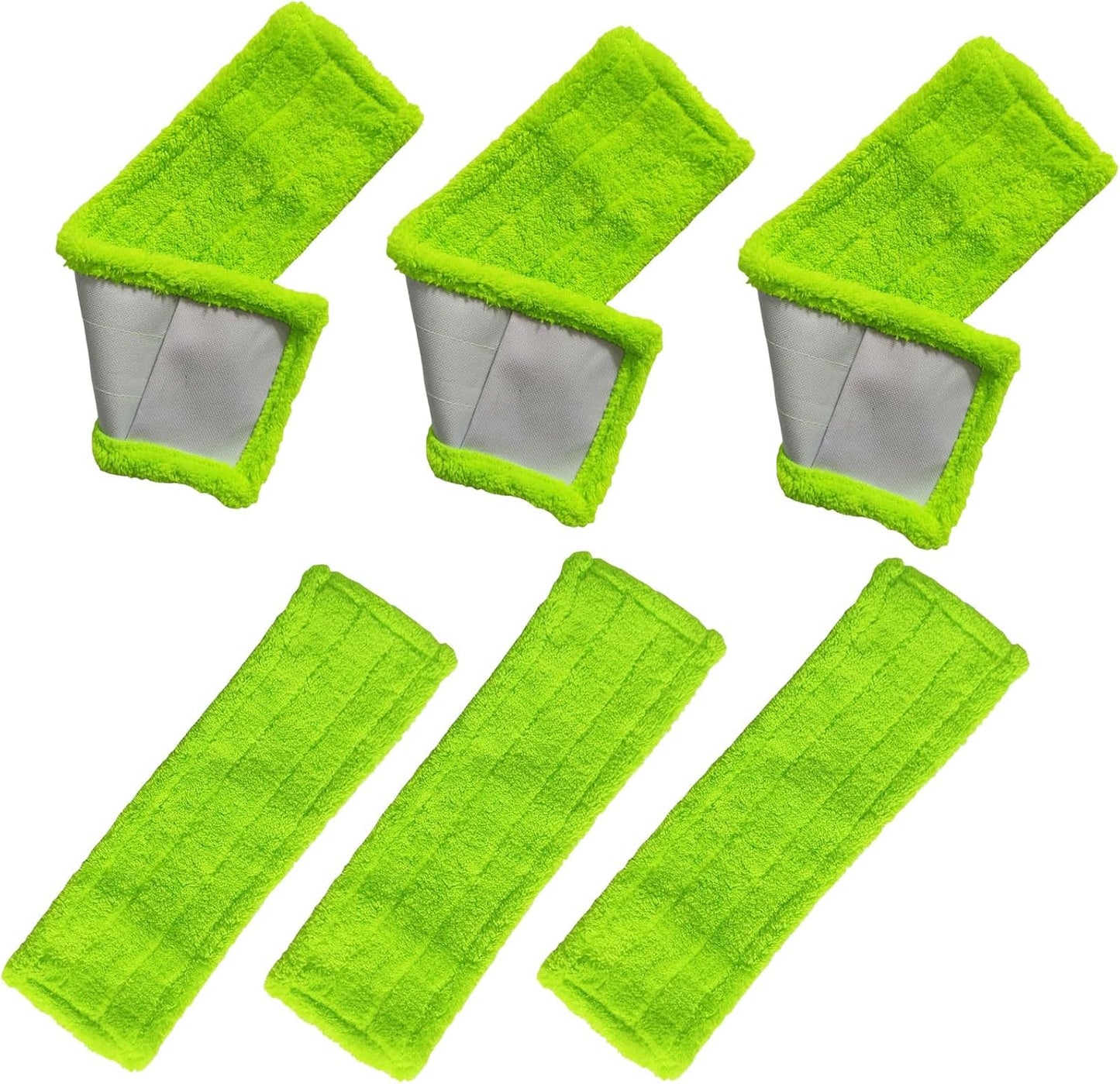 4 Pack Reusable Mop Pads Compatible with 3M Scotch-Brite M-005 Floor Mops, Microfiber Hardwood Floor Mop Pads Wet or Dry Use mop,Fit for Folding mop 15in*3.9in mop Head