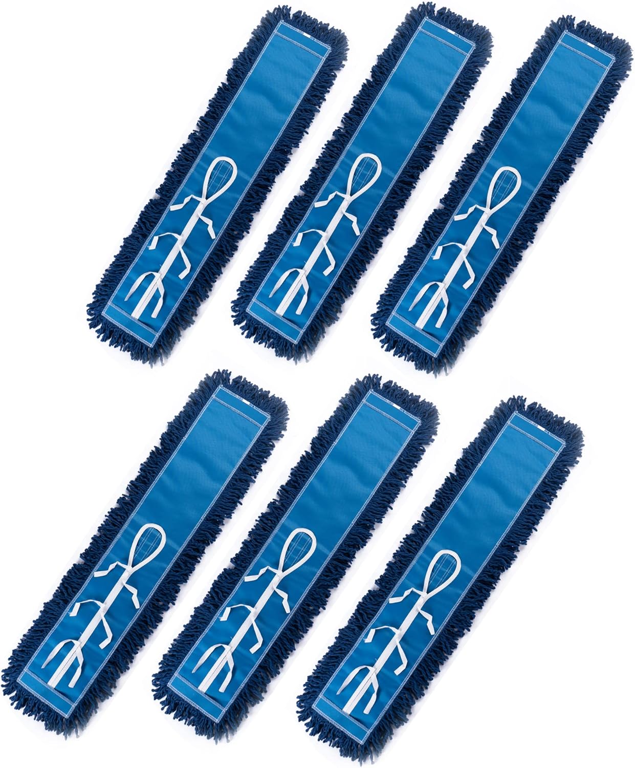 Matthew Cleaning 24'' Industrial Strength Cotton Dust Mop Refill Washable Replacement Heads for Residential & Commercial Use Fit Standard Dust Mop Frames, Hardwood, Laminate, Concrete Floors 3 Pack