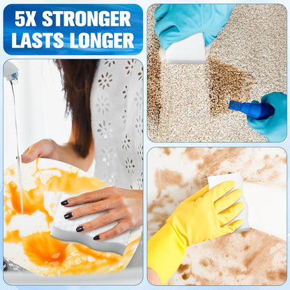 SiliFine Magic Extra Durable Sponge Eraser 3 Layer Density Cleaning Pads in Bulk Thick More Lasting Sponge Eraser for Bathroom Kitchen Floor Bathtub Toilet Cleaner(60 Pcs,White, Blue)
