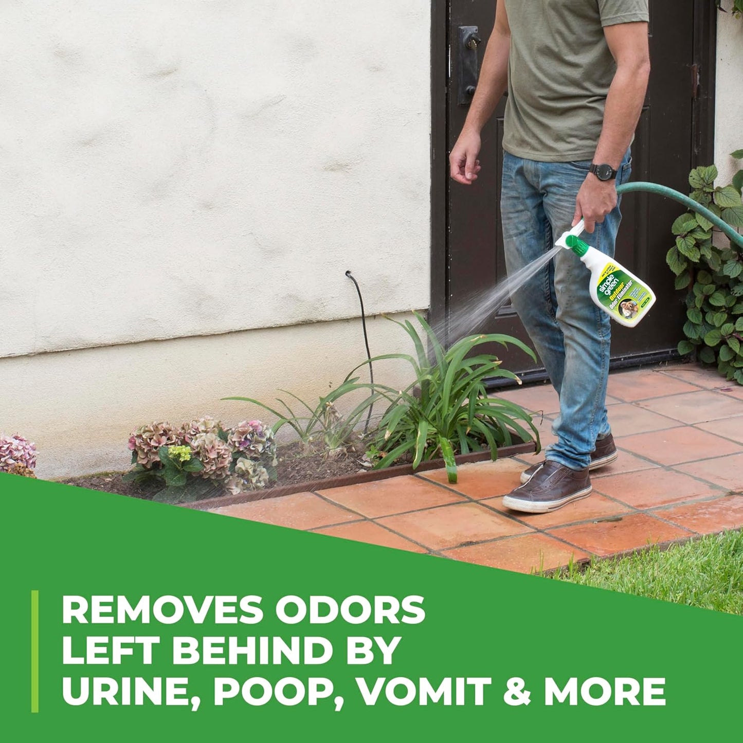Simple Green Outdoor Odor Eliminator for Pets, Dogs, 1 gallon Refill - Ideal for Artificial Lawns & Patio, Milky White