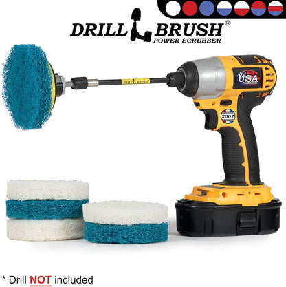 Drill Scrubber - Drill Brush Power Scrubber Pads - Bathroom - Drill Pad Attachments - Cleaning Pads - Shower Door - Baseboard - Bathroom Sink - Shower Cleaner - Flooring - Hard Water Stain Remover