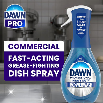 Dawn PRO Heavy Duty Powerwash, Bulk Foaming Dish Spray for Cleaning Burnt-On Grease in Commercial Kitchens, 16 fl oz (Case of 6)