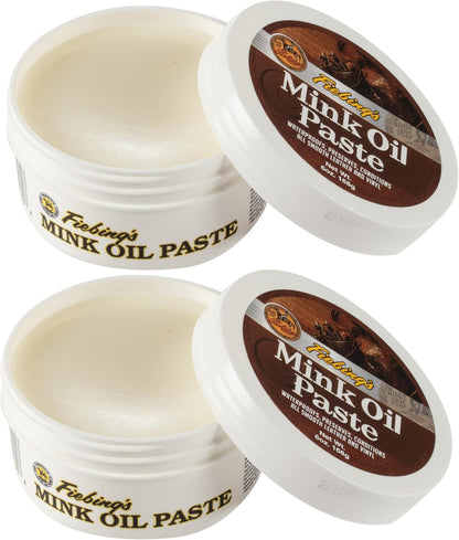 Fiebing's Mink Oil for Leather Boots (6 oz) - Leather Cleaner & Conditioner - Waterproof, Preserve, Soften All Smooth Leathercraft & Vinyl - Prevents Salt Stains - Use On Couch, Shoe, Purse & Belt